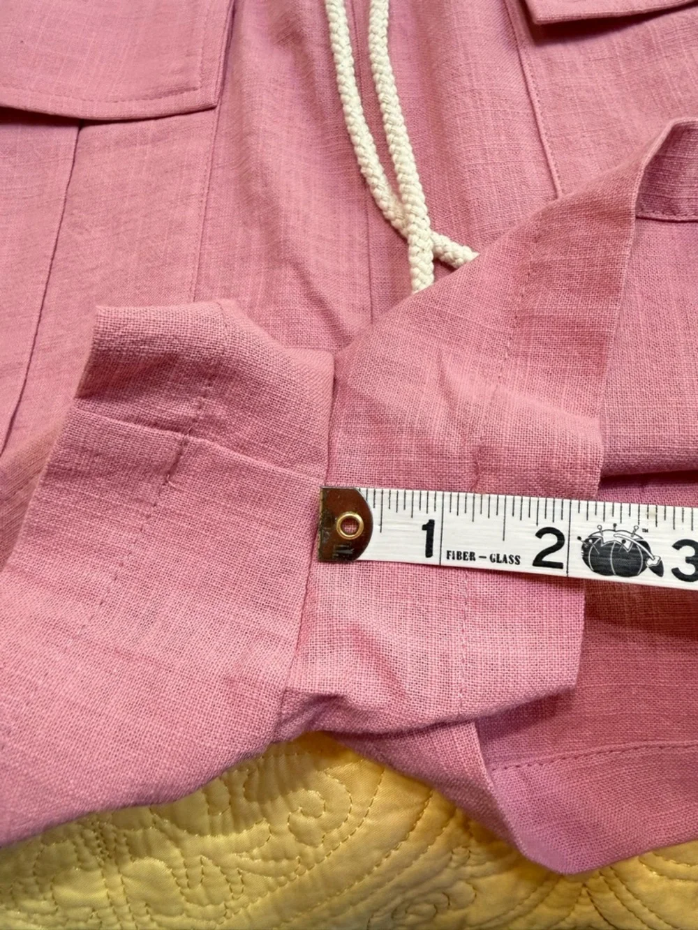 Pink Drawstring Utility Shorts Romper NWT - Picture 9 of 11